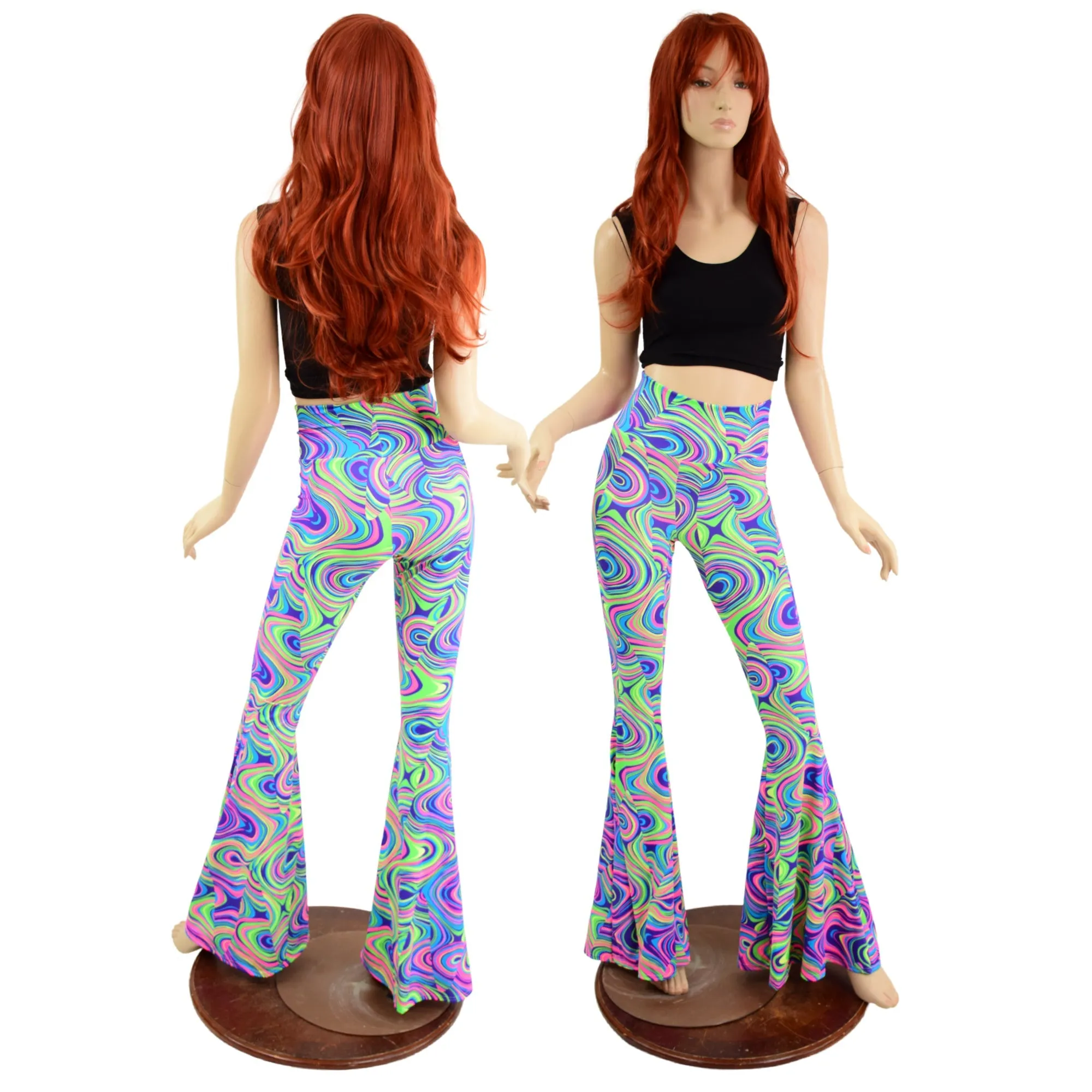 UV Glow Worm High Waist Solar Flares