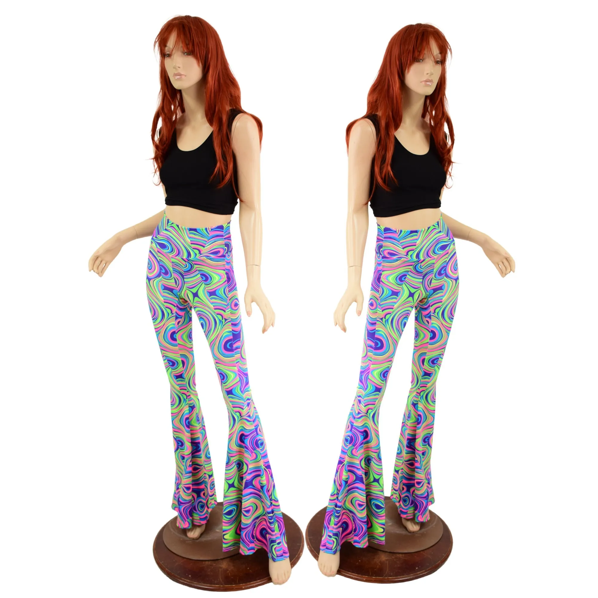 UV Glow Worm High Waist Solar Flares