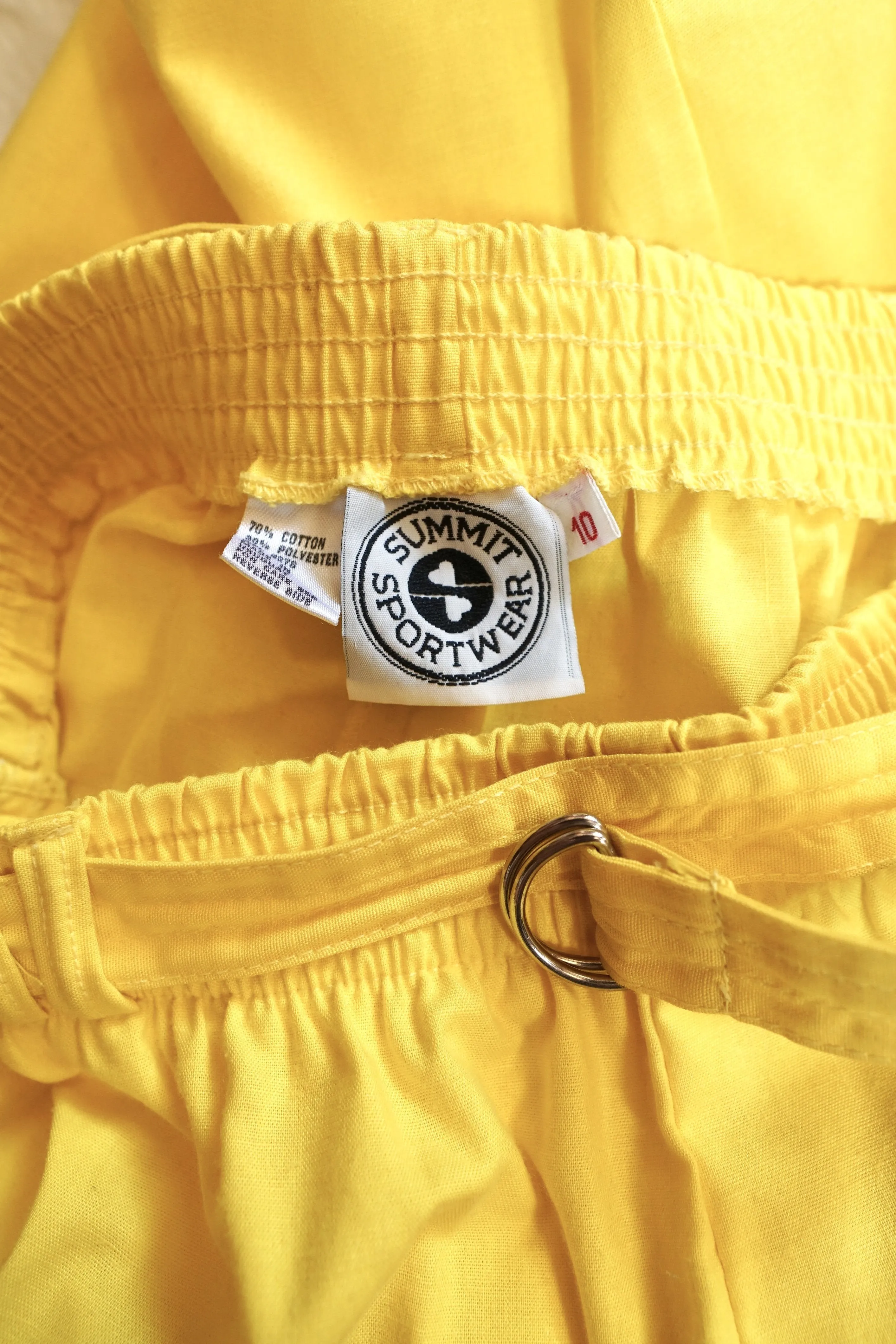 Vintage Canary Yellow Belted Pants