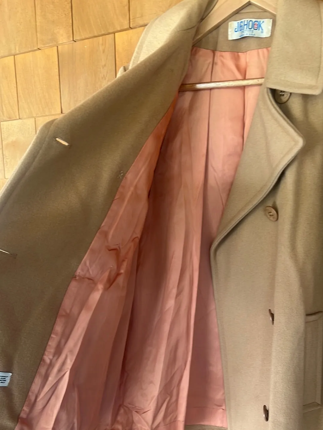 Vintage J.G. Hook Wool Pea Coat - Camel