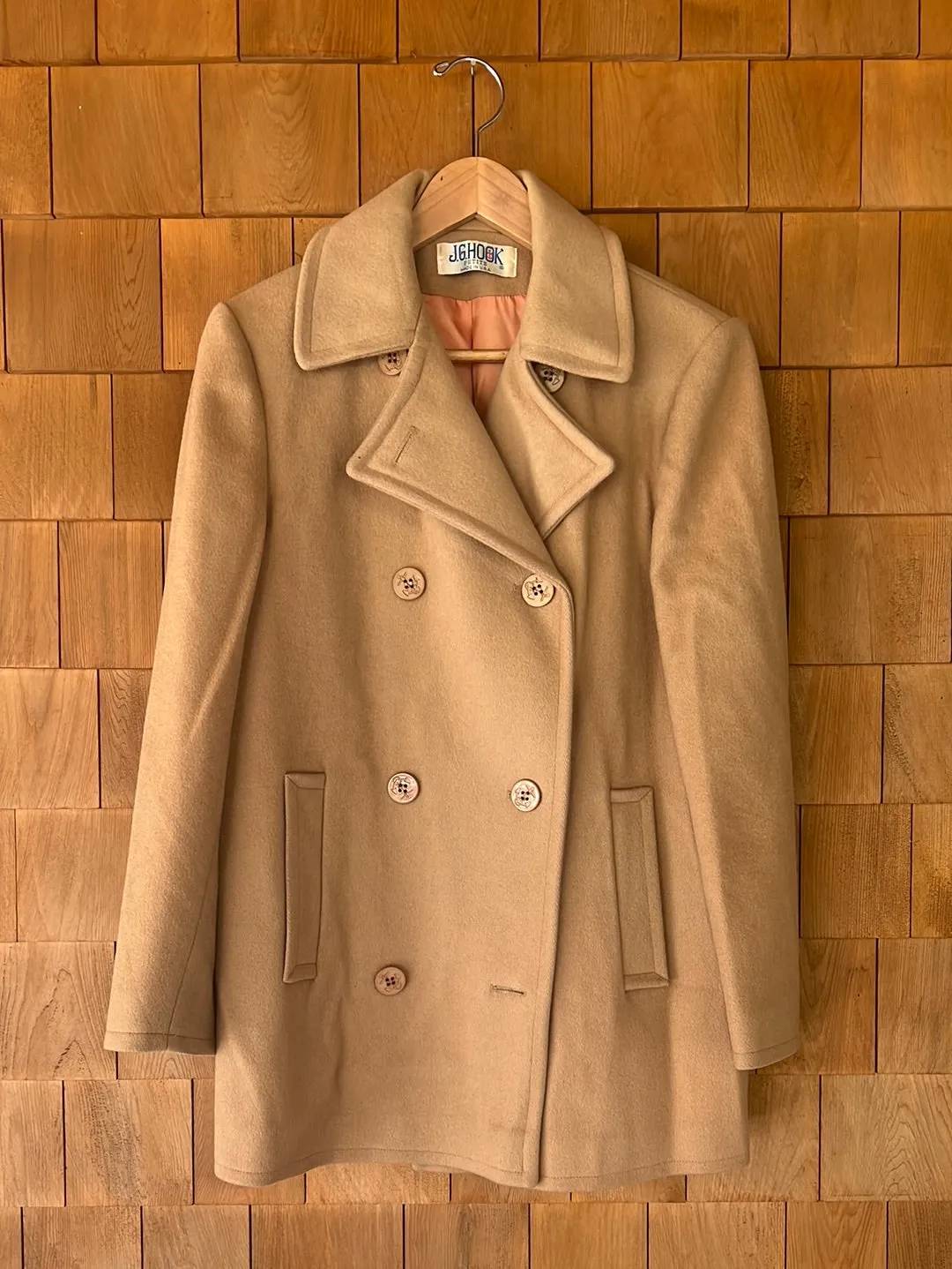 Vintage J.G. Hook Wool Pea Coat - Camel