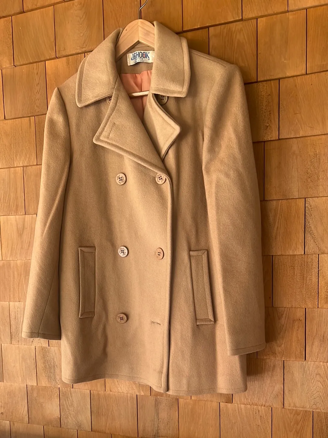 Vintage J.G. Hook Wool Pea Coat - Camel