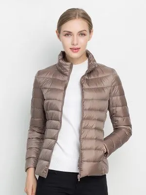 Women's Slim Fit Winter Down Jacket with Ultra Light Portable Windproof Design