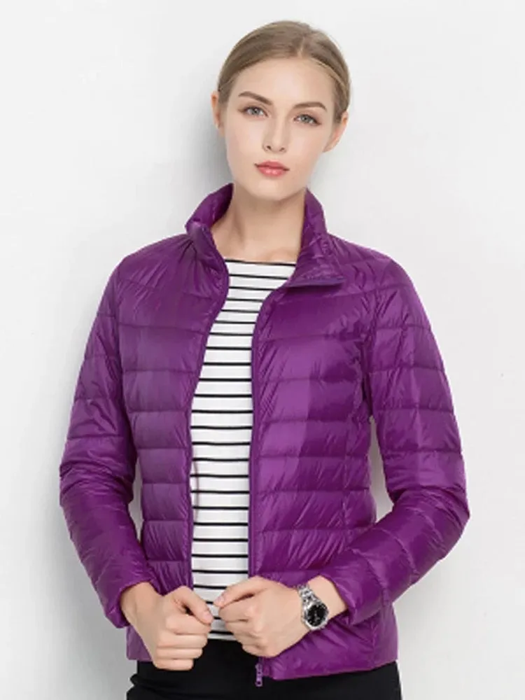 Women's Slim Fit Winter Down Jacket with Ultra Light Portable Windproof Design