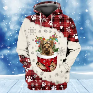 Yorkshire In Snow Pocket Merry Christmas Unisex Hoodie