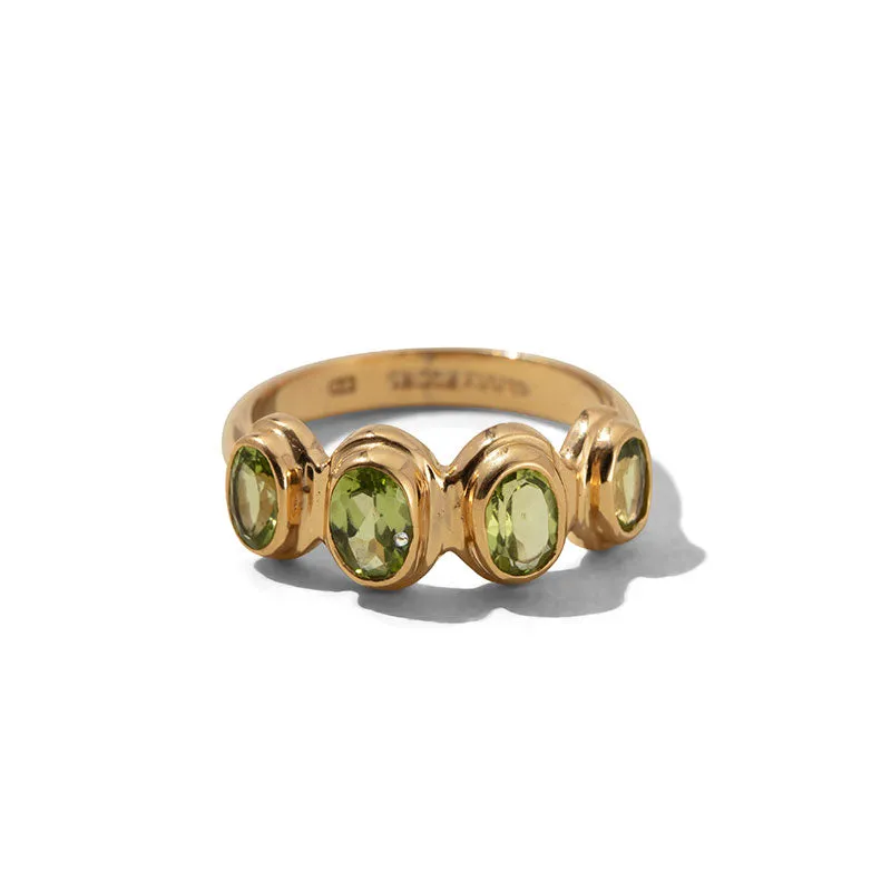 Zante Ring, Peridot, Gold